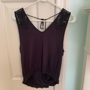 American Eagle Dark Gray Tank Top